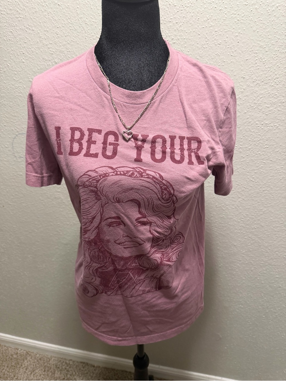 Women’s Pink Graphic Short Sleeve Tee - I Beg Your
